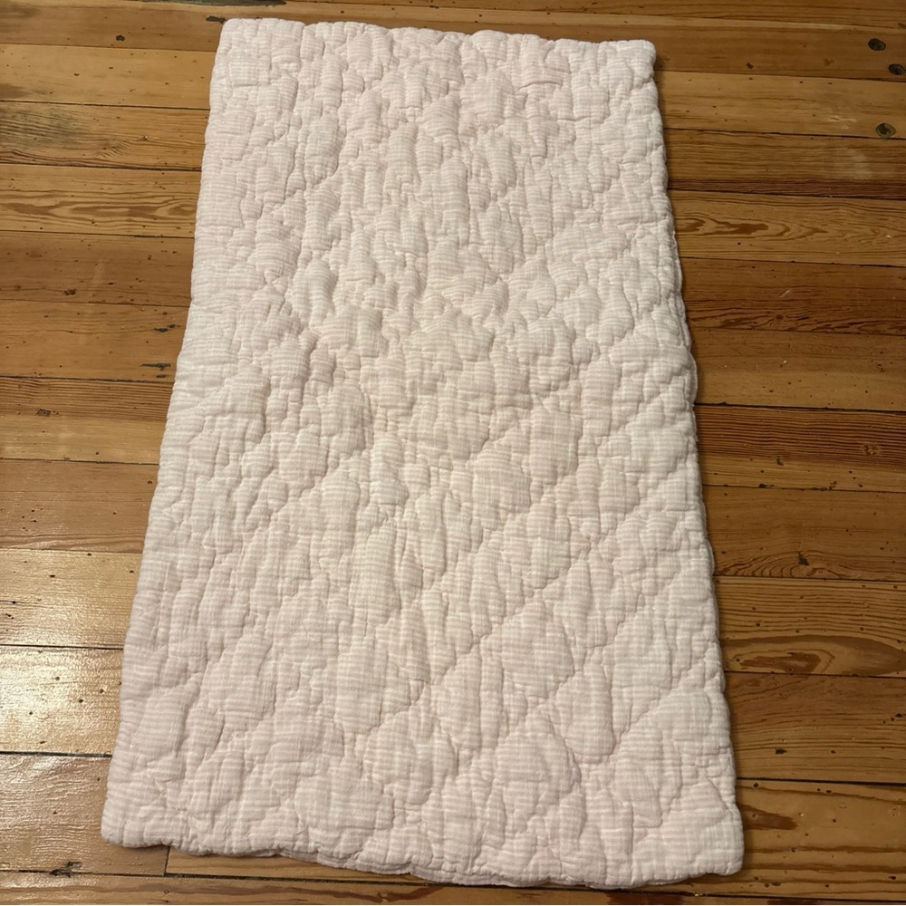 John Robshaw White & Pink Quilted Cotton King Pillowcase